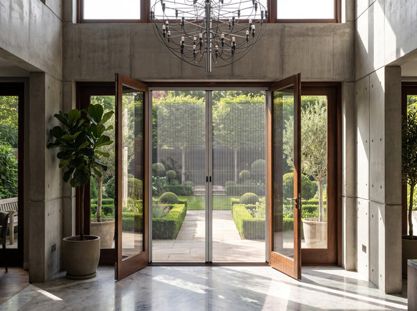 Sliding Pleated Fly Screens — Double Door